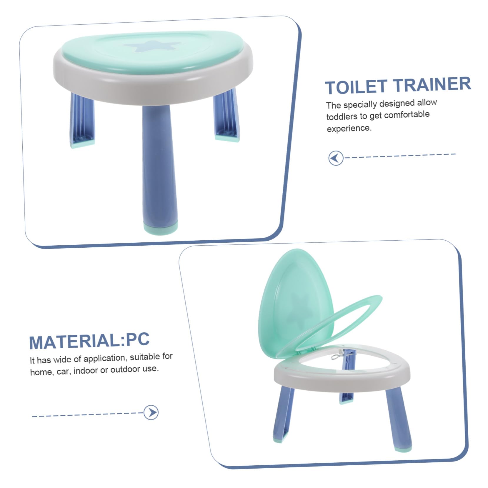 Gatuida Asiento Wc Portátil Plegable para Niña Orinal de Viaje Duradero y Antideslizante Asiento Entrenamiento para Coche y Exteriores con Cojín Verde