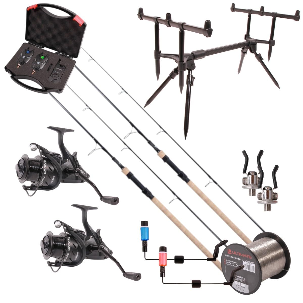 Ultimate Bionic High End Carp Set - 3.5lbs Cork Handle - Ensemble Carpe
