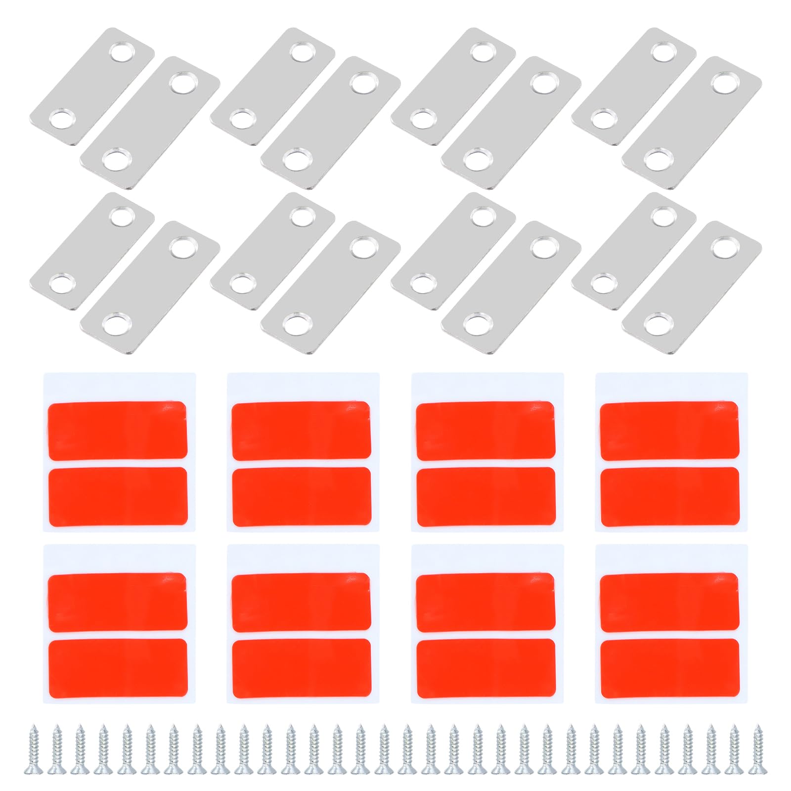 8 Packs Door Magnets, Ultra Thin Cupboard Magnets Self Adhesive Door Magnets for Cabinets, Magnets Door Closure for Wardrobe Double Magnet Latch for Furniture Closet Drawer Door Closing