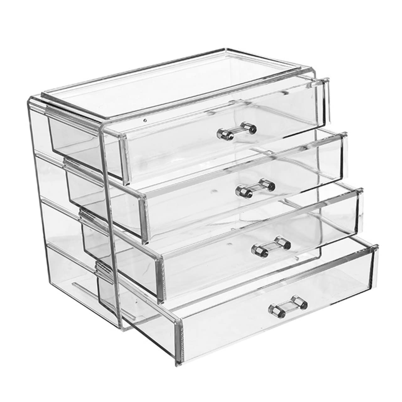 Boîte de Rangement Cosmétique en Acrylique à 4 Tiroirs pour Bureau