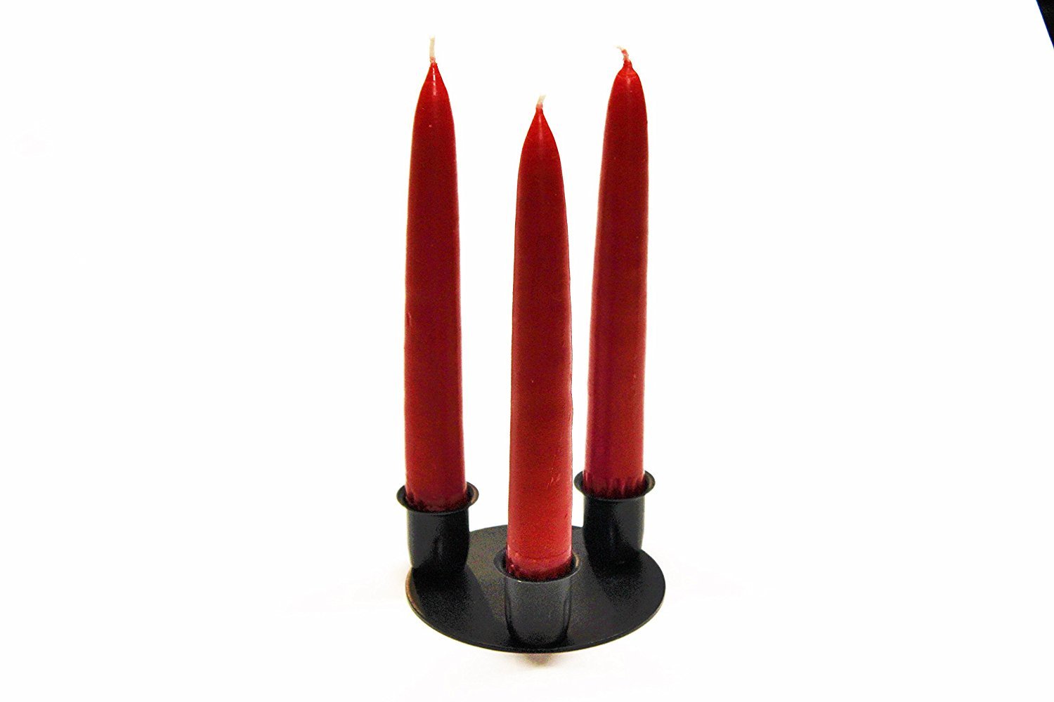 Wrought Iron Triple Taper Candle Insert - Hand Made by Amish