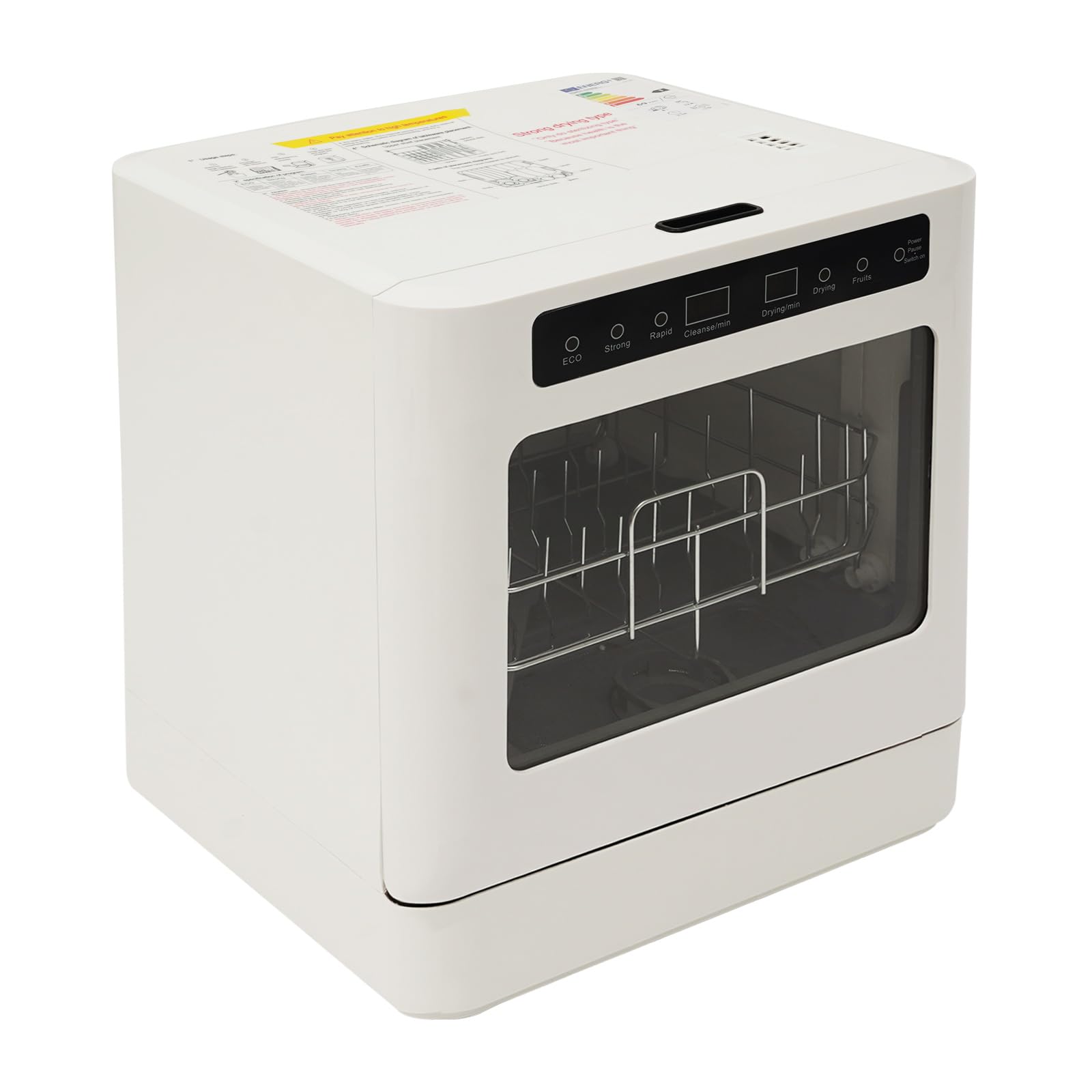 HUOMMGS Mini Geschirrspüler 6-8 Maßgedecke Tischspülmaschine 800W Tischgeschirrs