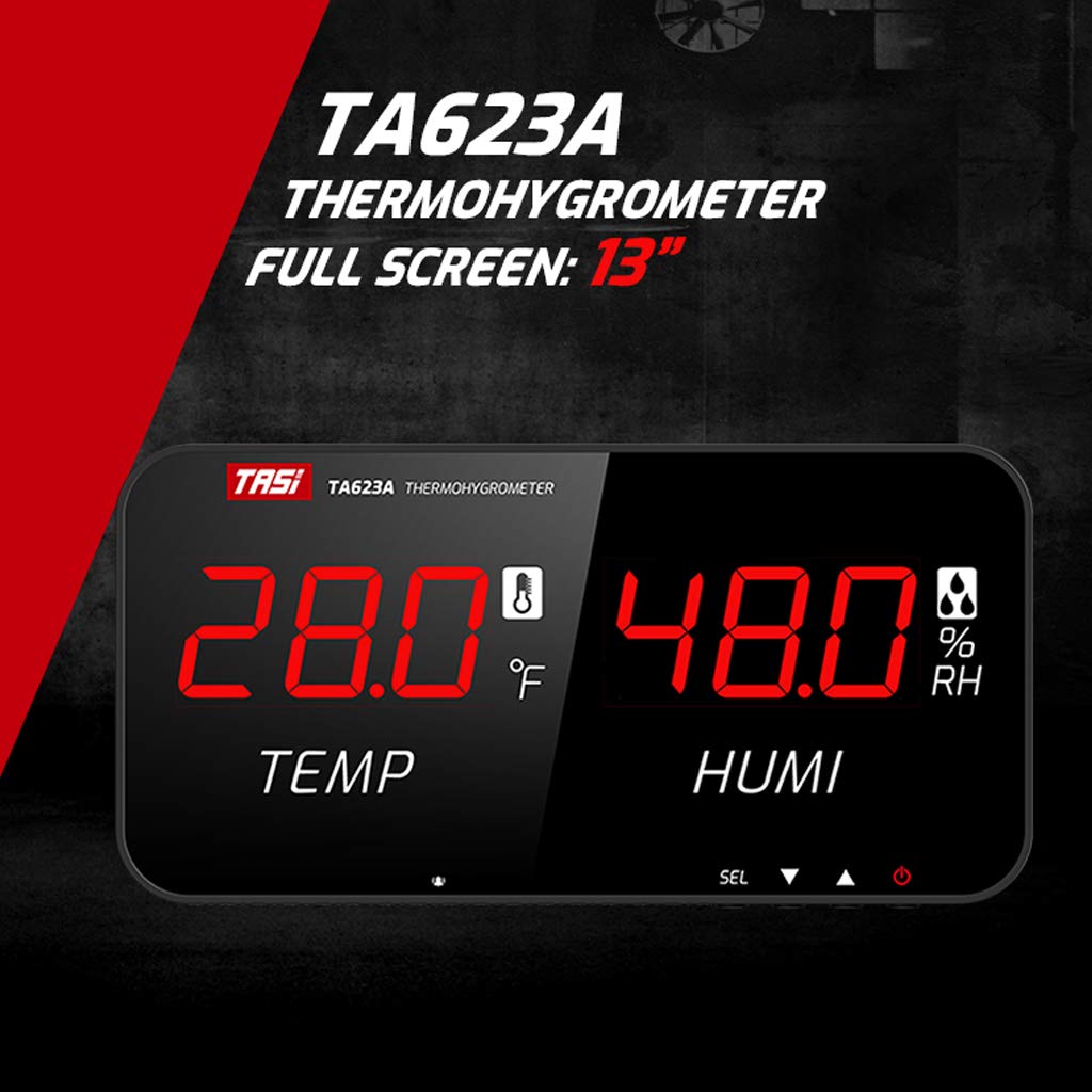 Monitor de temperatura y humedad, termómetro higrómetro, termómetro digital, sensor de humedad para el hogar, oficina, higrómetro de 13 pulgadas
