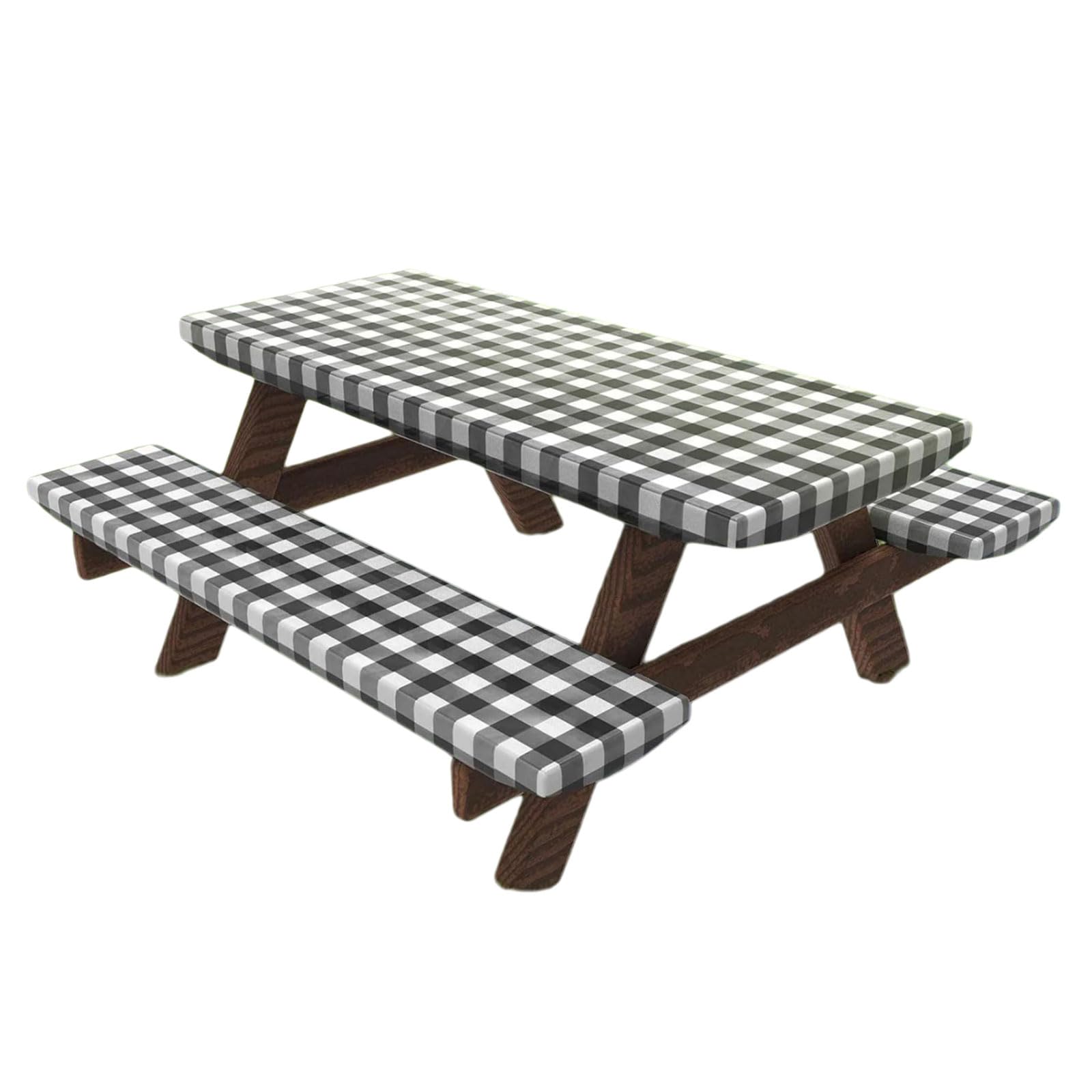 Jazuaiao All Weather Table Protectors Elastic Outdoor Benches Covers Windproof Waterproofie Camping Picnics Essential Rectangular Table Slipcover