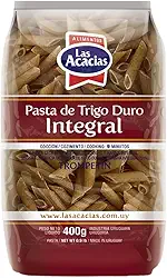 Macarrão de Sêmola de Trigo Durum Integral Penne Las Acacias 400g