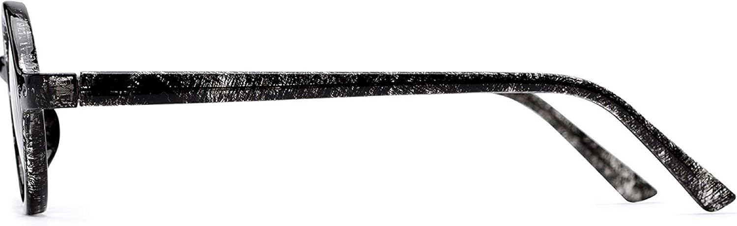 The Scholar Round Readers Reading Glasses for Men and Women, 3.25 Marbled Black