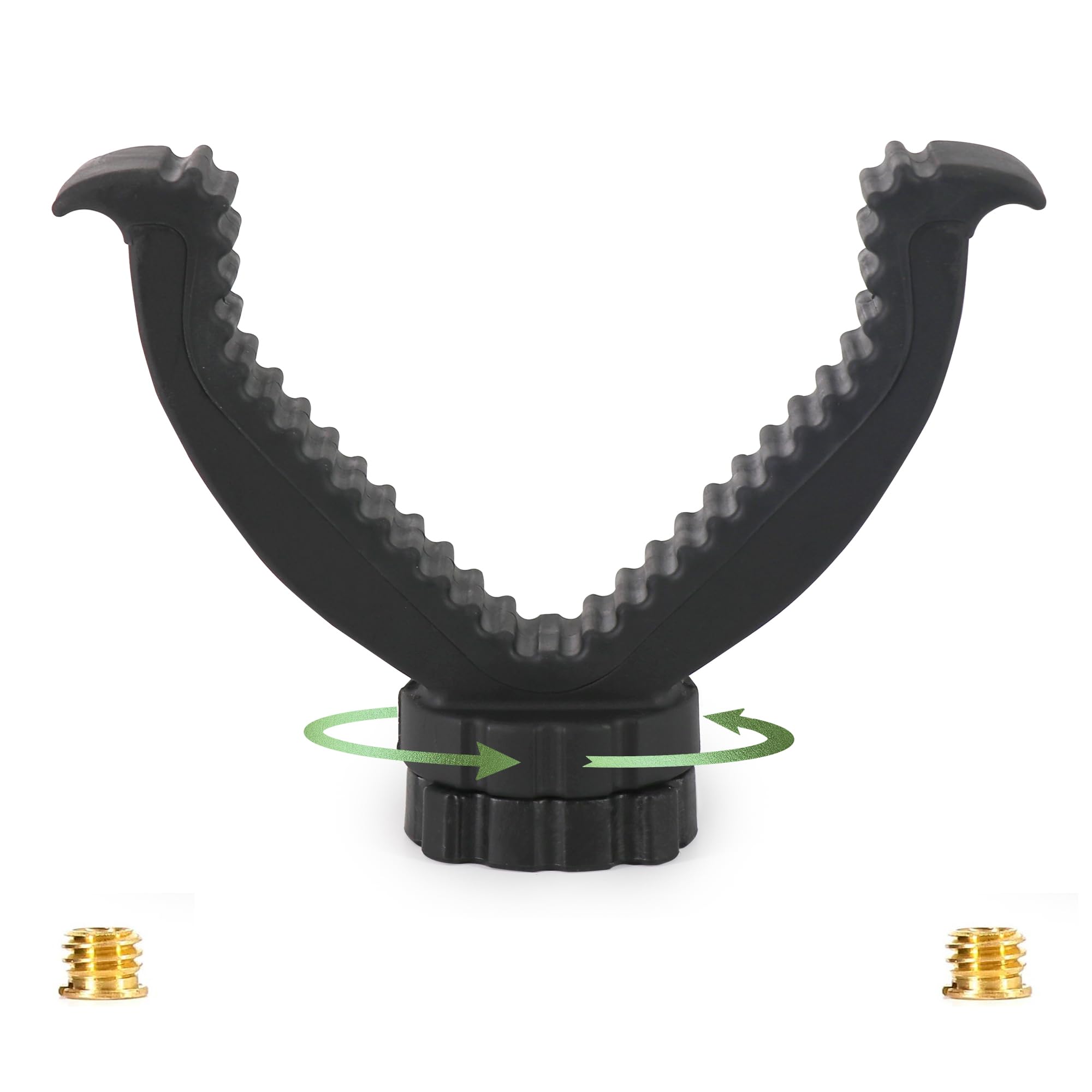 HUNTPAL V Yoke Gun Rest Shooting Rest for Shooting Sticks Tripods Stands, Heavy Duty Top Mount Attachment with 2 Pcs 3/8