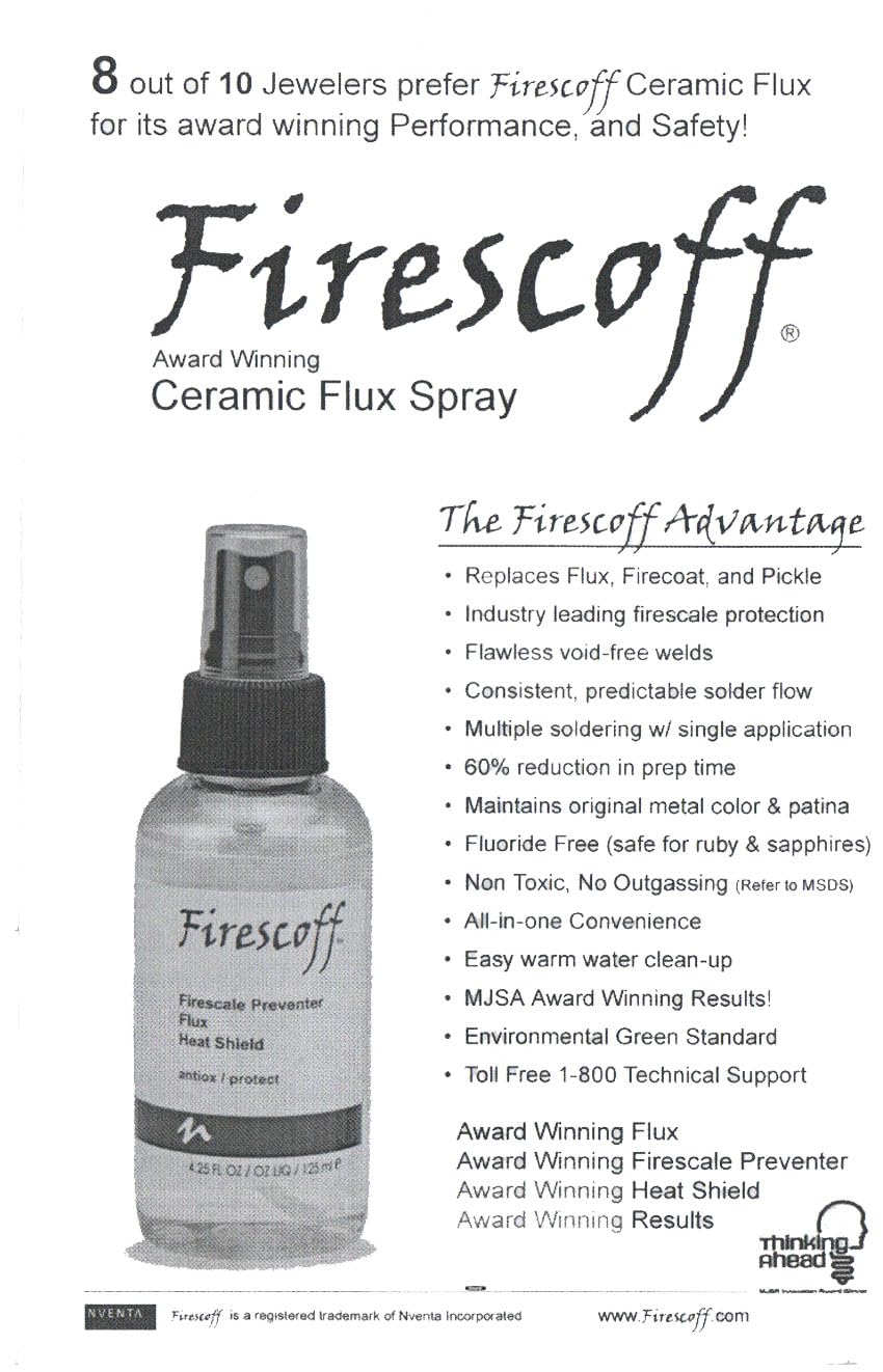 Firescoff Nano-Ceramic Spray Flux Jewelry Soldering Protector 4 oz - 120ml