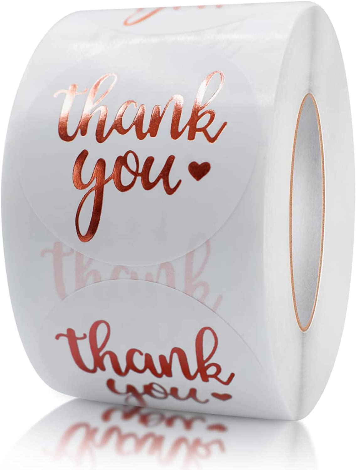 YHRY 1.5 Inch Thank You Stickers Roll,4 Classic Design Font Gold Rose Foil Labels,500 PCS Thank You Lable for Small Business, Wedding, Birthday,Greeting Card, Packaging,Envelope Seals