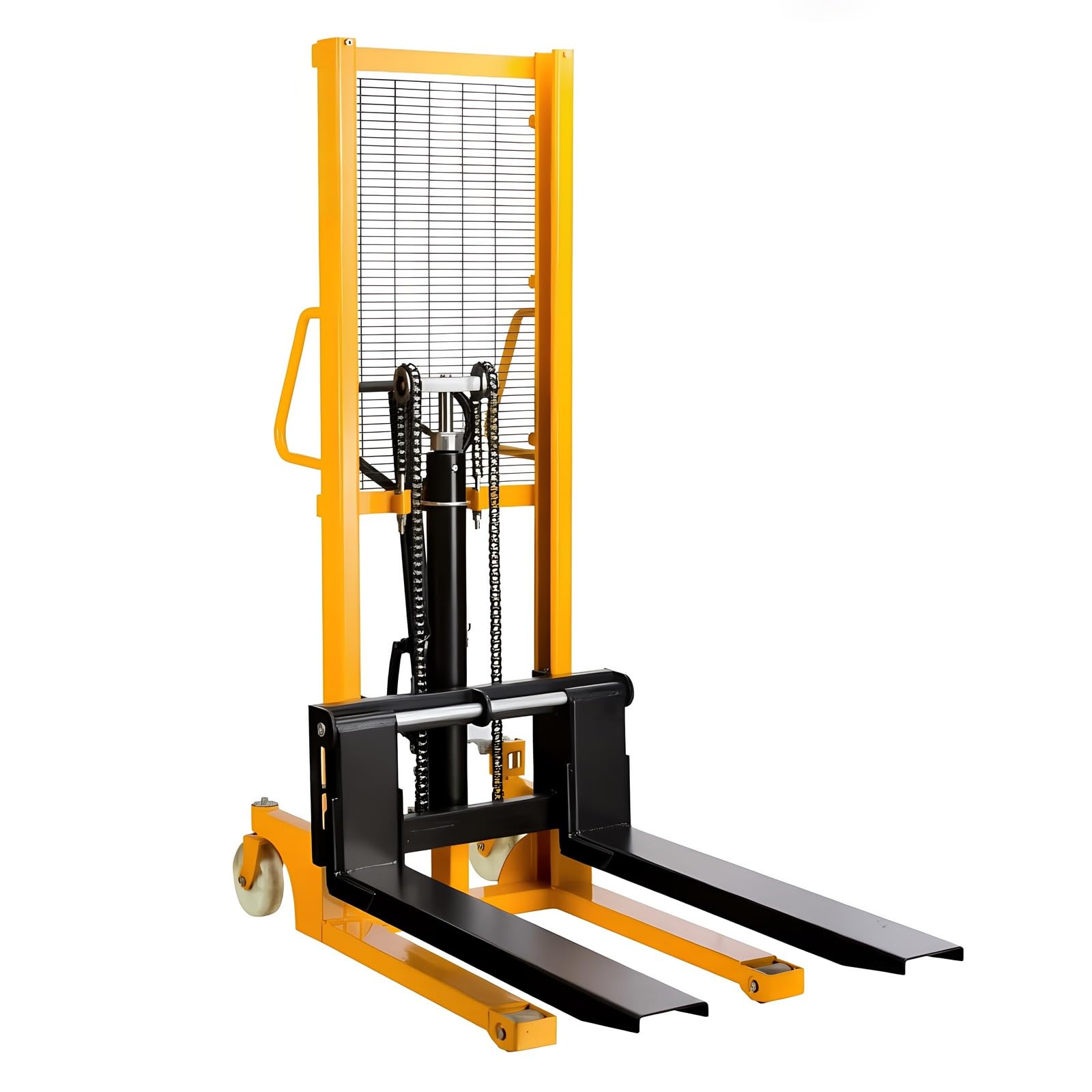 Pallet Truck Manual Hydraulic Stacker 1500kg with 115cm Fork Adjustable Width for Warehouse
