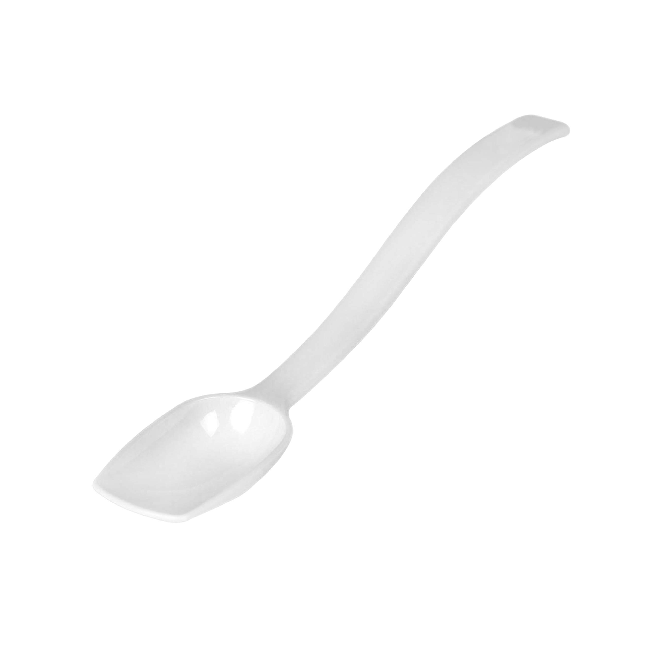 Thunder Group PLBS010WH, 10-Inch Solid Plastic Serving Spoon, 3/4-Ounce Solid Polycarbonate White Spoon, 12-Piece Pack