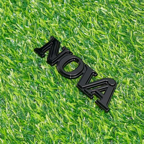 Image of 1Pc 1975-1979 Nova Front Fender Emblem 3D Badge Nameplate with mounting Studs 358756 Replacement for Nova (Gloss Black)