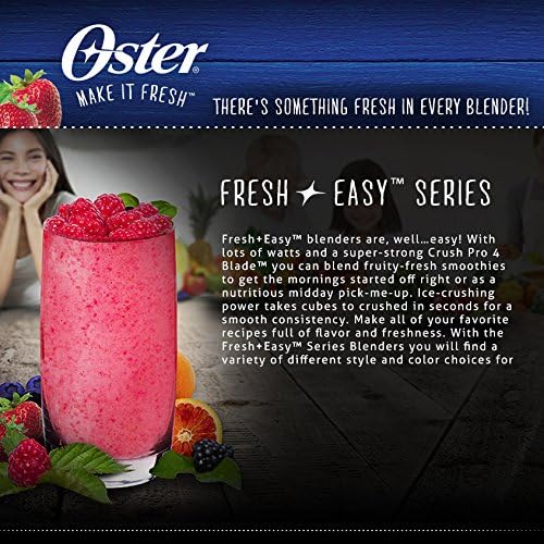 Oster Simple Blend 100 10-Speed Blender with Blend and Go Cup, Black