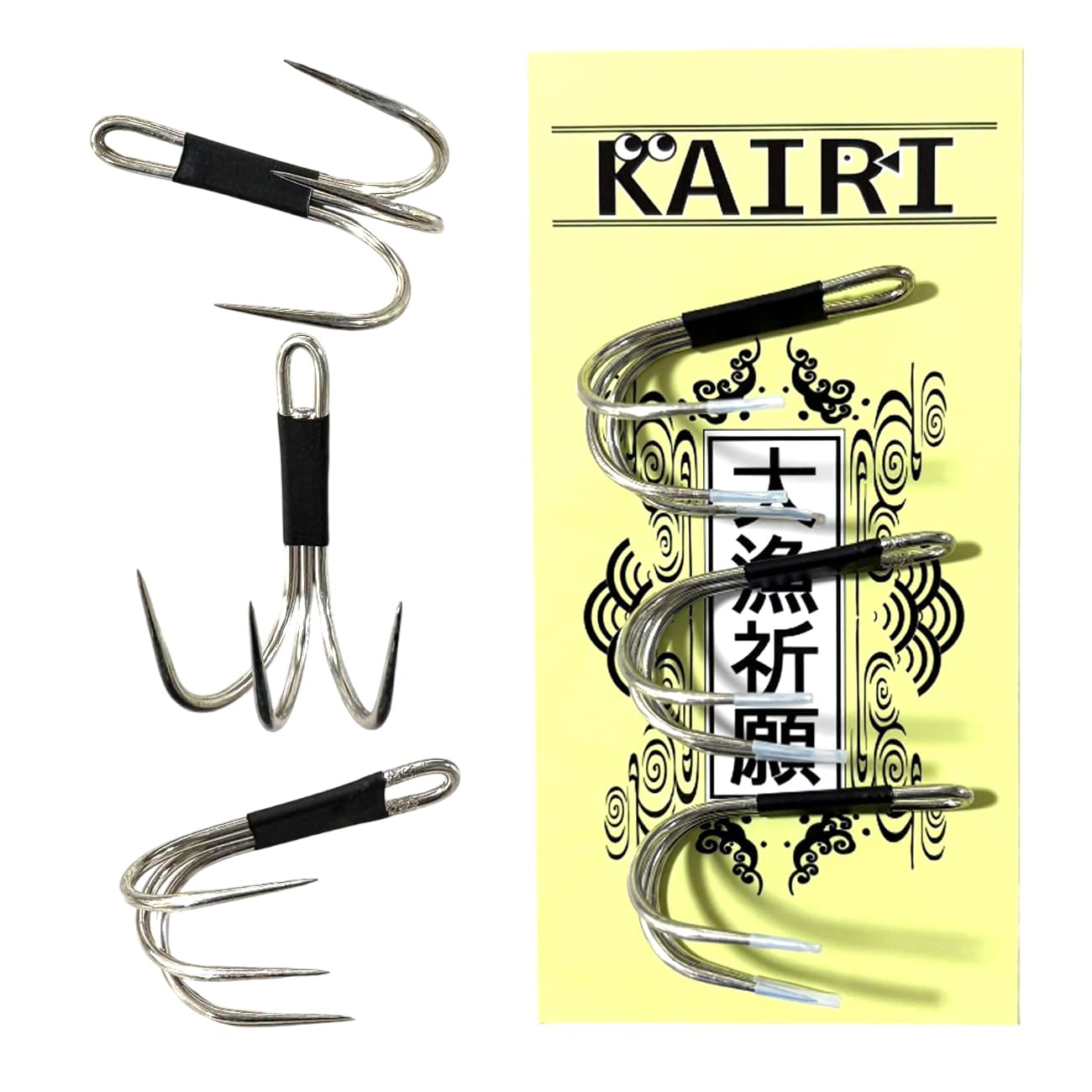 Amazon | KAIRI 3本針 イセエビ テンヤ タコ掛 トリプルフック 掛け針