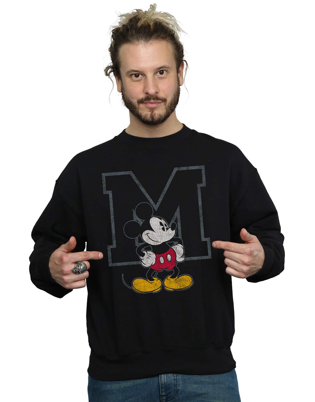 Disney Men's Mickey Mouse Classic M Sweatshirt Large Black
