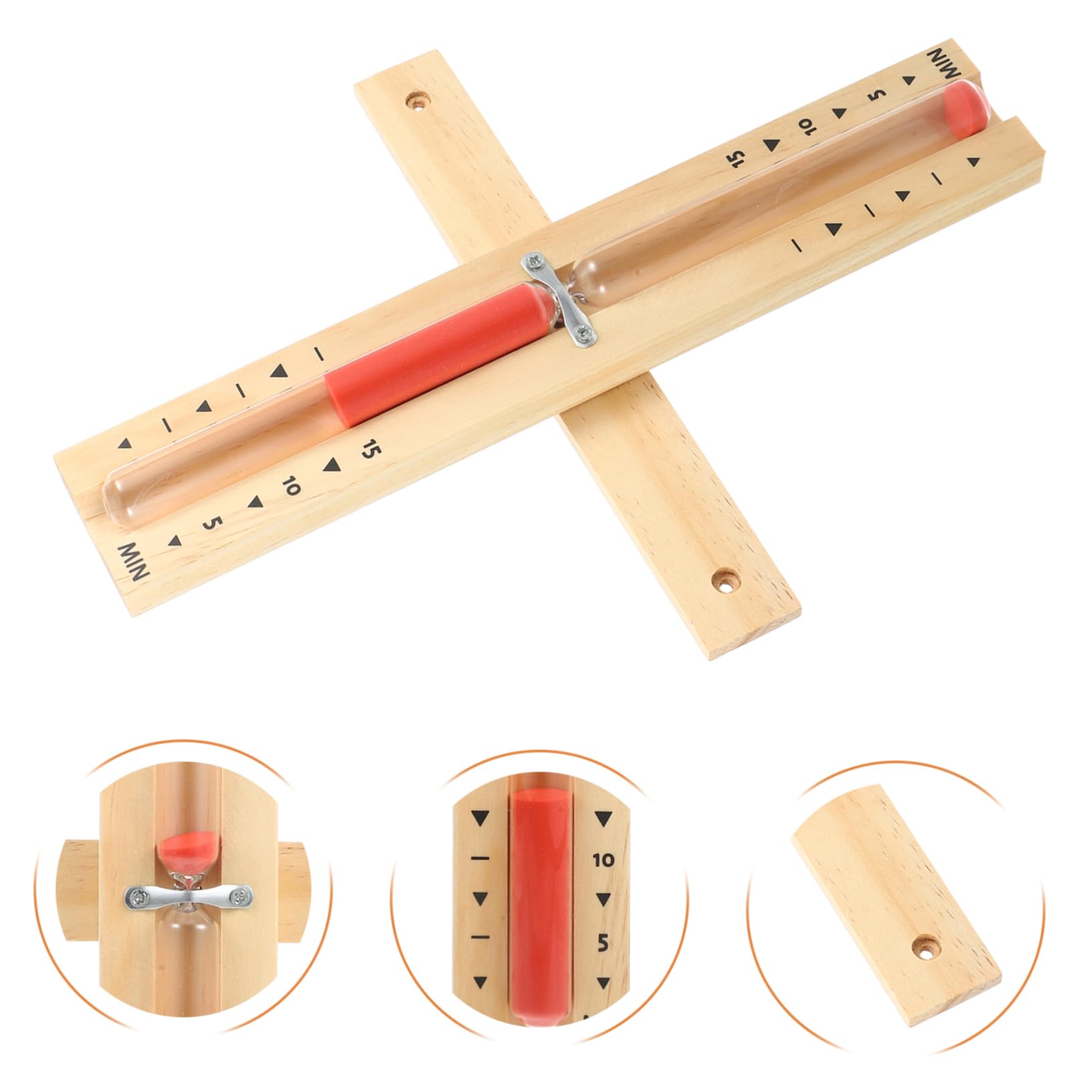 Ipetboom 4Szt Timer Do Sauny Sauna Używany Drewniany Timer Do Sauny Drewniany Timer Do Sauny Sauna Drewniany Wielokrotnego Użytku 15-Minutowy Timer Piaskowy