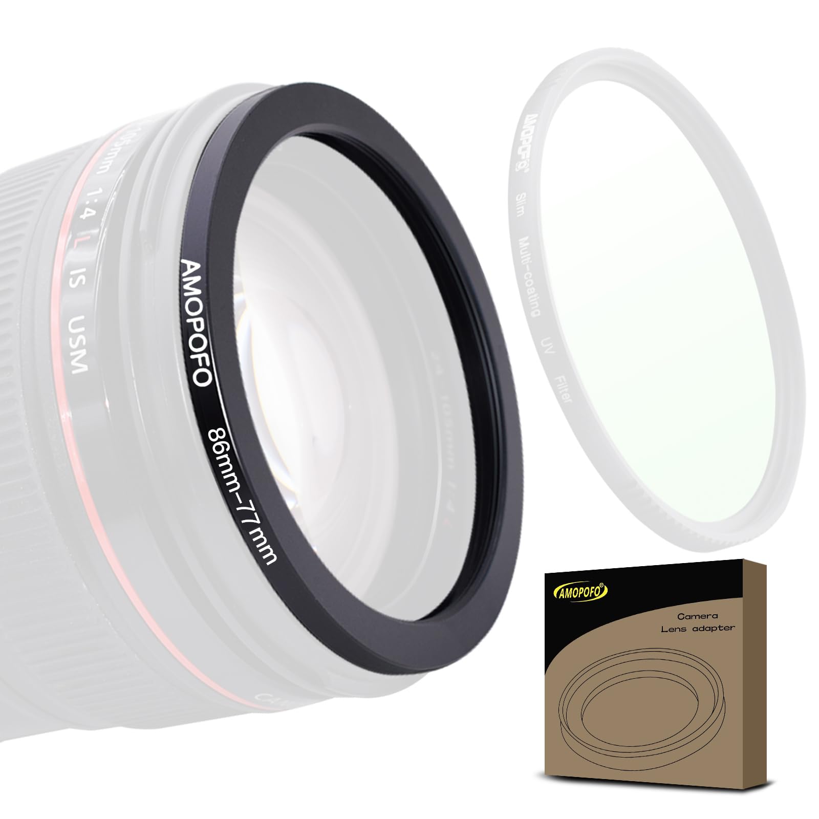 67mm to 82mm Step Up Ring For Filters,67mm-82mm Camera Filter Ring,Made Of CNC Machined space aluminum With Matte Black Electroplated Finish.for 82mm UV,ND,CPL Camera Filter accessories — view 69