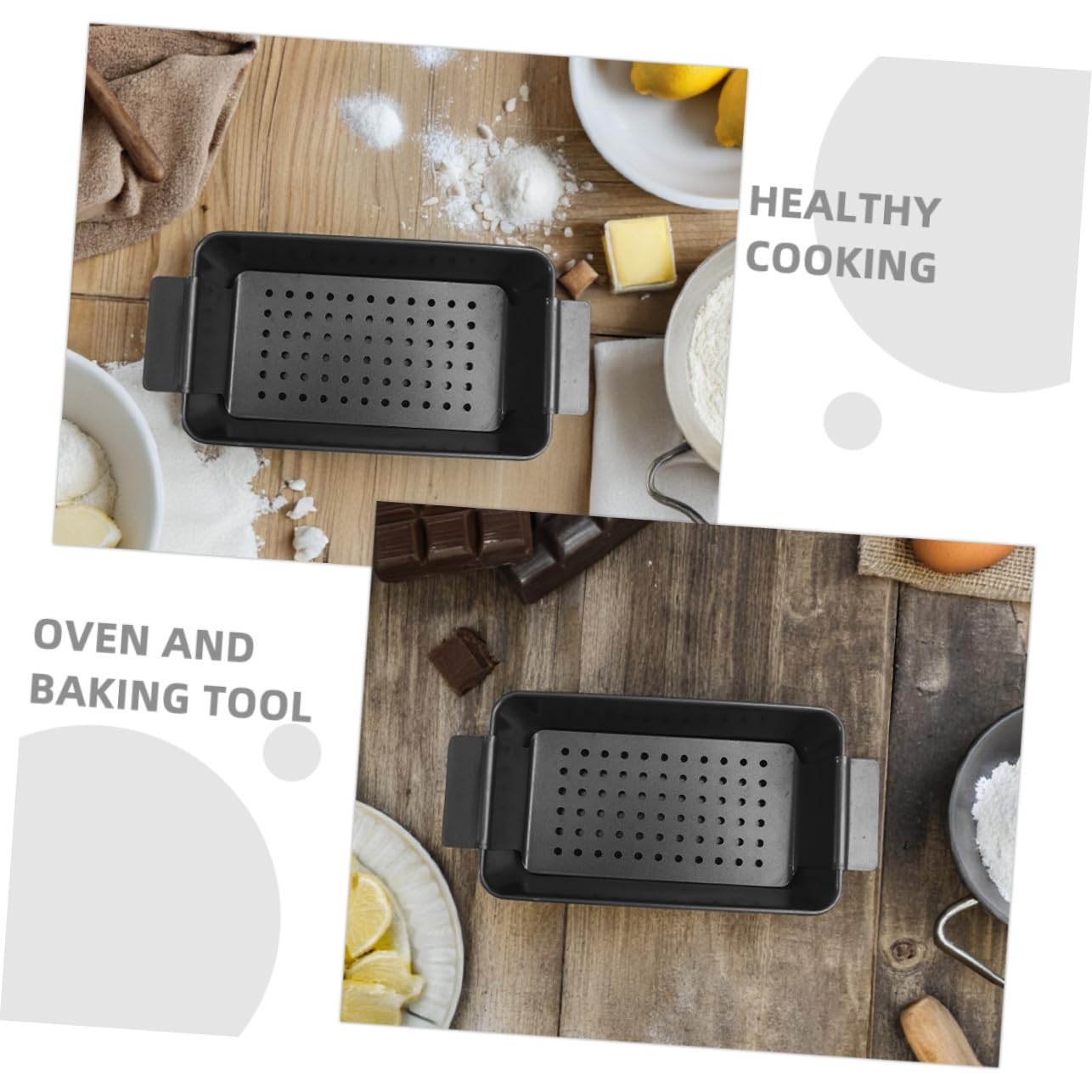 2 Stück Teiliges Schwarzes Toastbrot Backform mit Antihaftbeschichtung und Deckel Schwere Kastenform aus Metall für Fleischpasteten Brot und Kuchen Vielseitig für Familien und