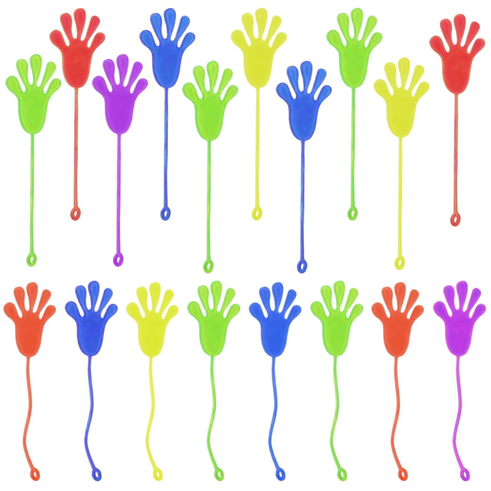 Ainiv 20 Pezzi Colorato Sticky Hands Giocattoli per bambini, Mani appiccicose Regalo per Compleanno, per Feste, di Decompressione per Ragazzi