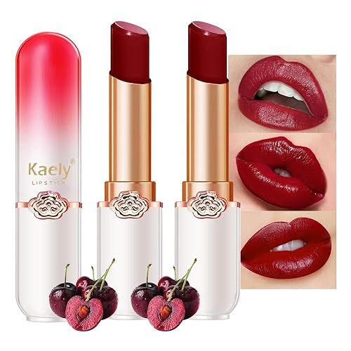 Kaely Bálsamo labial teñido de aloe, juego de maquillaje que cambia de color de lápiz labial PH, brillo de tinte de labios rosa claro, labios