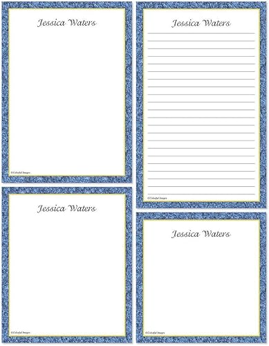 Miniatura 8 de Current Juego de 4 bloc de notas personalizado con inicial, 100 hojas, varios tamaños, ideal para listas de compras, listas de comestibles y regalos