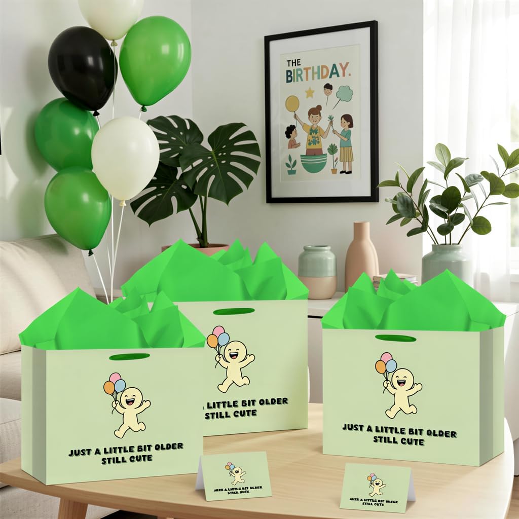 Funny Birthday Decor Gift Bag Just a Little Bit Older Still Gift Cute Bag image 5