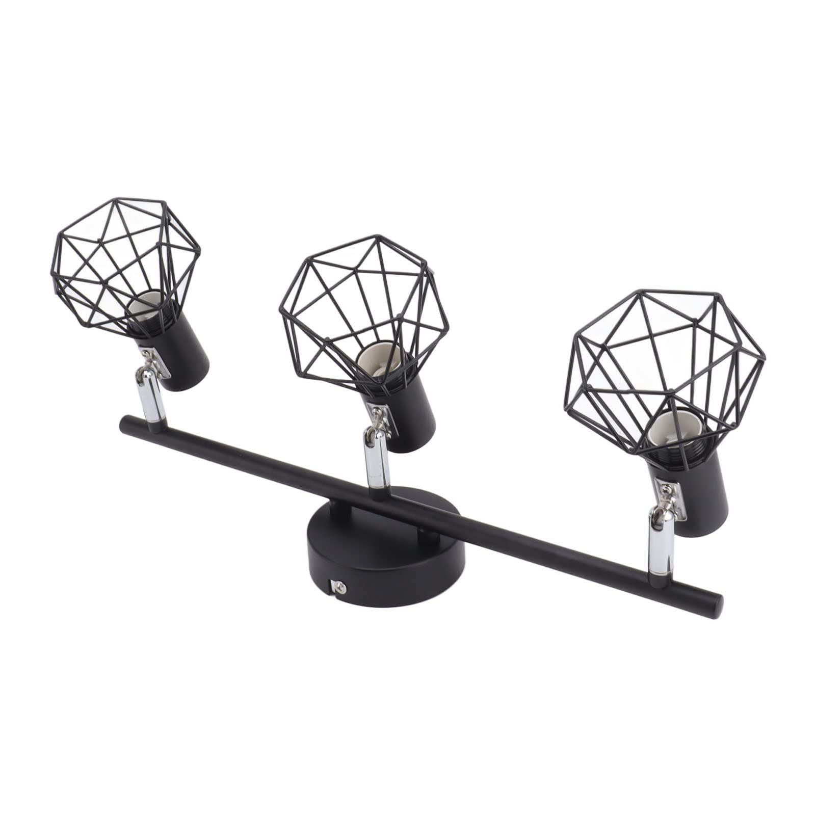 Annadue Kit de Iluminación de Riel de 3 Luces, Luz de Riel LED Giratoria, Foco de Techo Negro Mate, Luz de Moderna Regulable para Cocina Sala de Estar