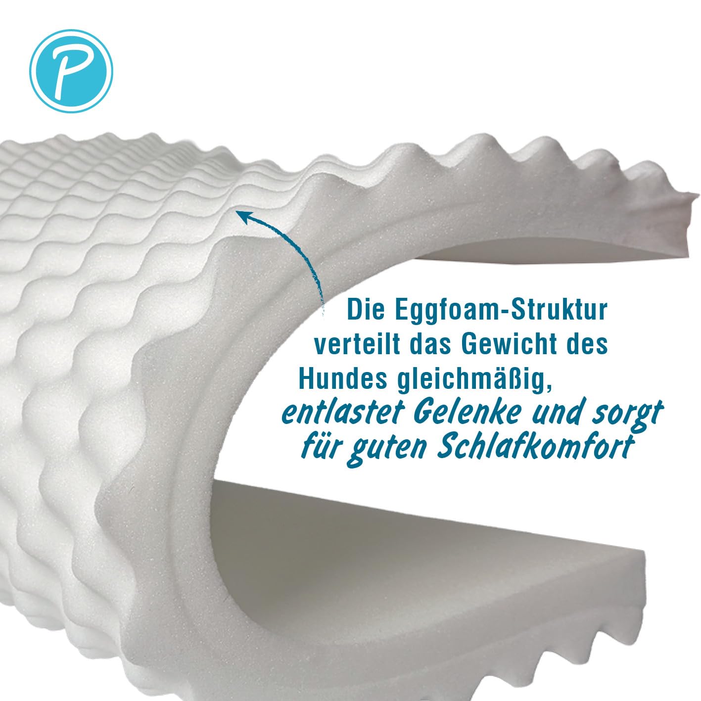 Petlando Orthopädisches Hundebett Like Ortho Lucy, Grau, M, L95xB60xH25cm | Für mittelgroße Hunde, Wendekissen, Eggfoam-Matratze, ergonomisch & gelenkschonend, rutschfest, waschbarer Bezug