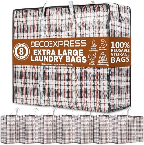 Deco Express Clothes Storage Bags with Zip and Handles, 76 x 59 x...