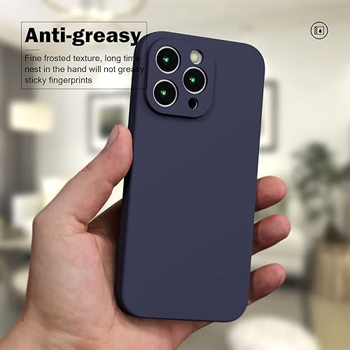 Miniatura 6 de AKABEILA Funda para Xiaomi Poco X5 Pro 5G de 6.67 pulgadas, silicona líquida, delgada, sedosa y suave al tacto, TPU a prueba de golpes, con forro de
