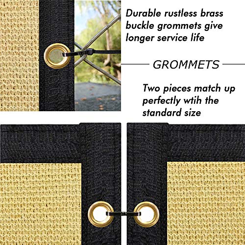 UPGRADE Fence Screen 6' x 50' Privacy Screen Fence with Heavy Duty Grommets for Visibility Blockage & Home Protection - Sand