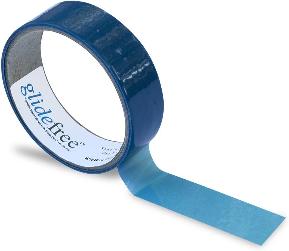 Self-Adhesive, Low-Friction Transfer Board Tape by GlideFree. Makes Sliding Transfers Easy and Protects Skin. (Continuous Roll 1" x 5 Yards)