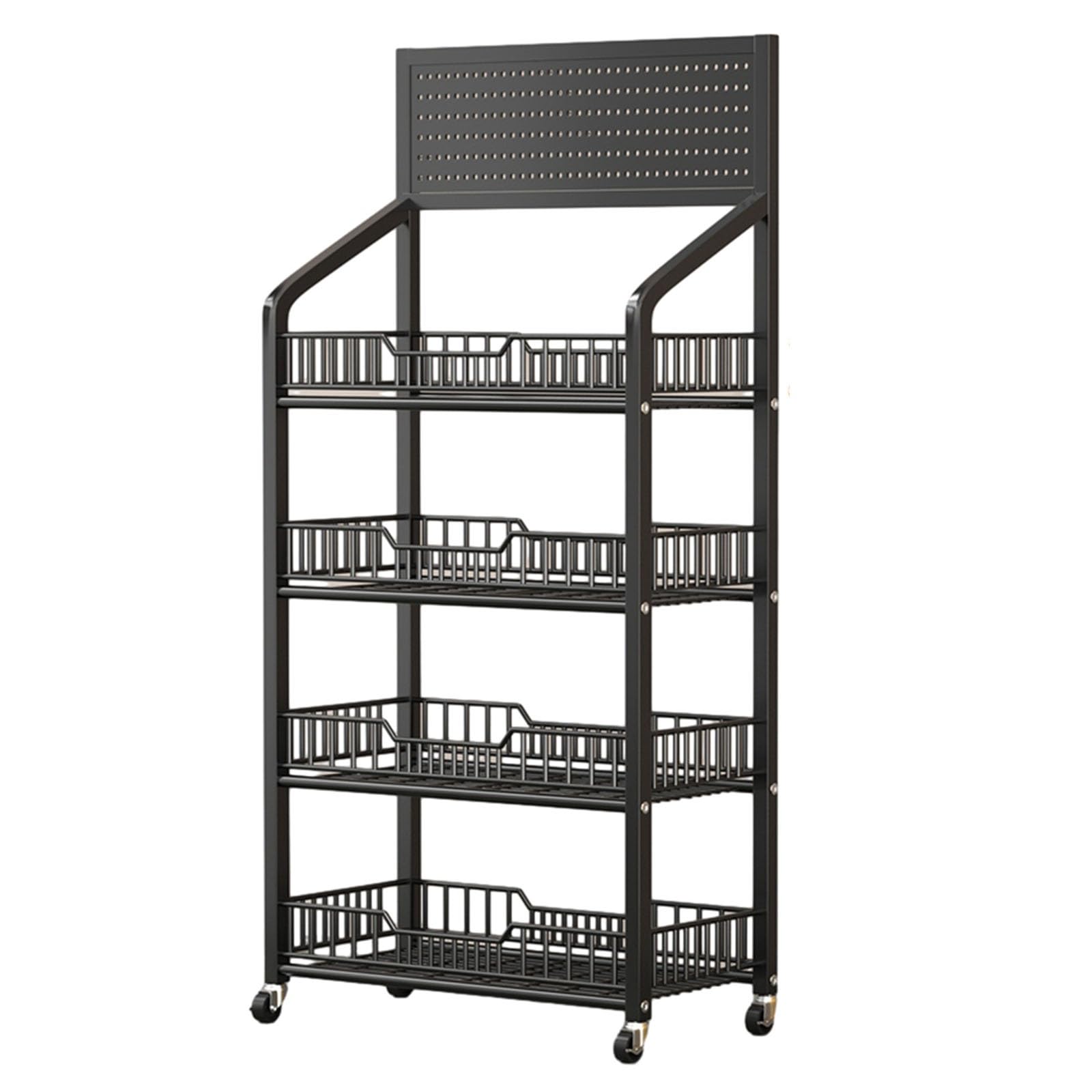 Snack-Display-Regal für Supermärkte, freistehendes großes Kartoffelchips-Regal für Zuhause/Kiosk/Markt, Süßigkeiten-Organizer-Ständer für Büro (Farbe: Schwarz, Größe: 60 x 27 cm)