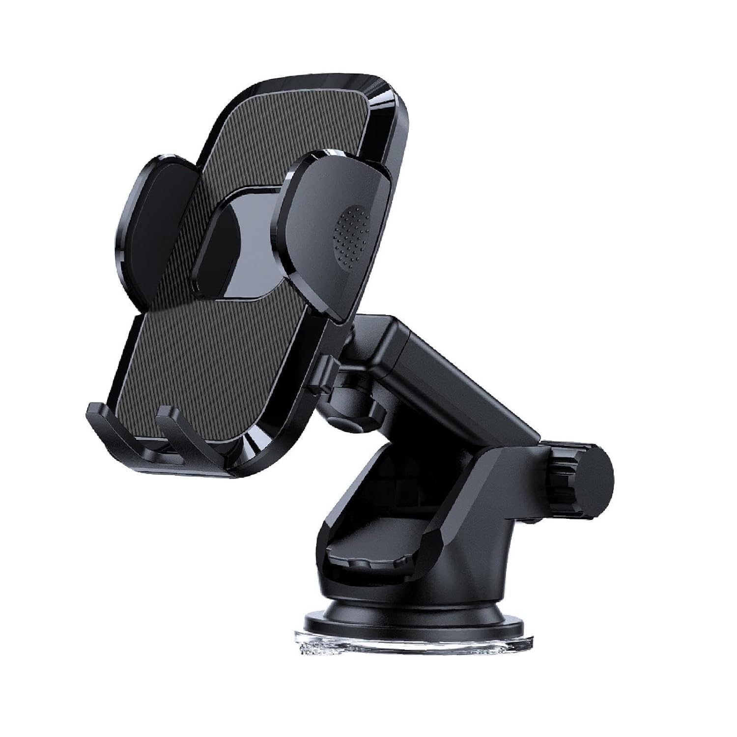 URS Enterprises Car Phone Holder, 3 in 1 Auto Dashboard Windshield Air Vent Cell Phone Mount, Suction Cup & Clip, Hands-Free Car Interior Accessories, Universal for iPhone Android All Smartphone