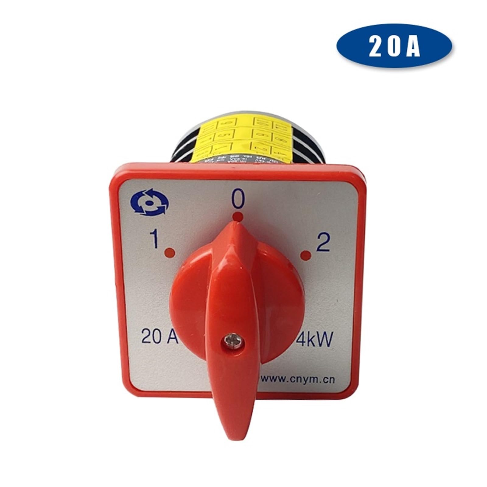 Selettore rotativo a 3 Posizioni da 20A 4KW Commutatore a camma di conversione con Contatto in Argento a 3 Poli a 12 terminali HZ5-20/4 M05