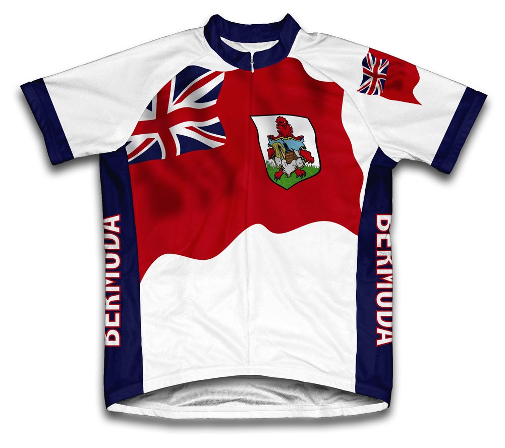 ScudoPro Bermuda Flag Short Sleeve Cycling Jersey for Men - Size 4XL