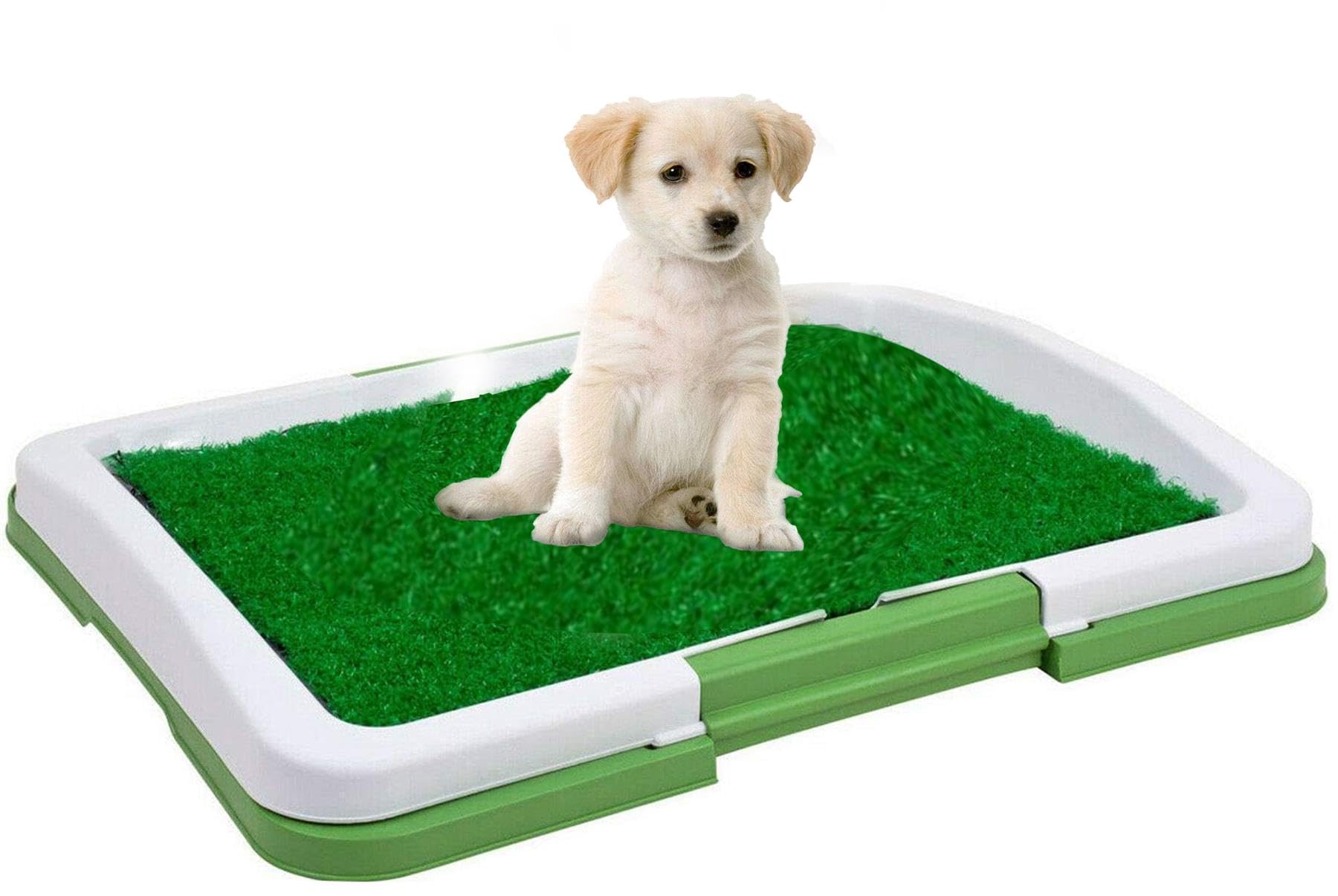Buystarget Pet Puppy Mat Potty Training Pad Indoor Outdoor Dog Toilet Trainer Plastic Tray Artificial Grass Ultra Absorbent Doggy Pee Pad Odour-Free Easy Clean Puppies Small to Medium Sized Dogs