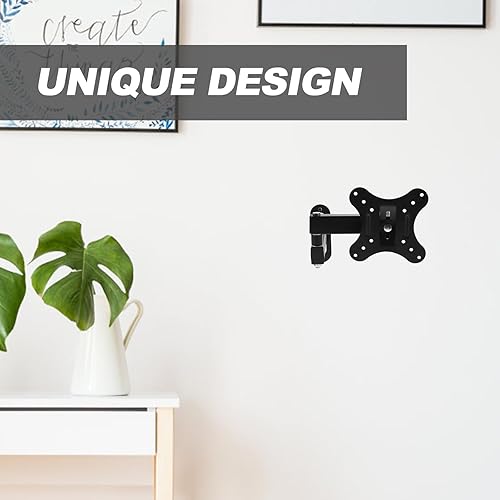 Miniatura 4 de Adjustable Monitor Wall Mount Bracket for Screens Retractable Tv Screen Holder with Stable Support and Tilt Swivel Function Space-Saving Tv Bracket