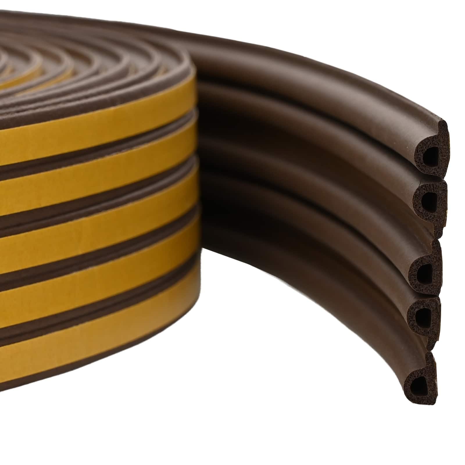 Vidaxl Brown Self-Adhesive Window Seal 9 X 6 Mm 25 M Epdm Foam