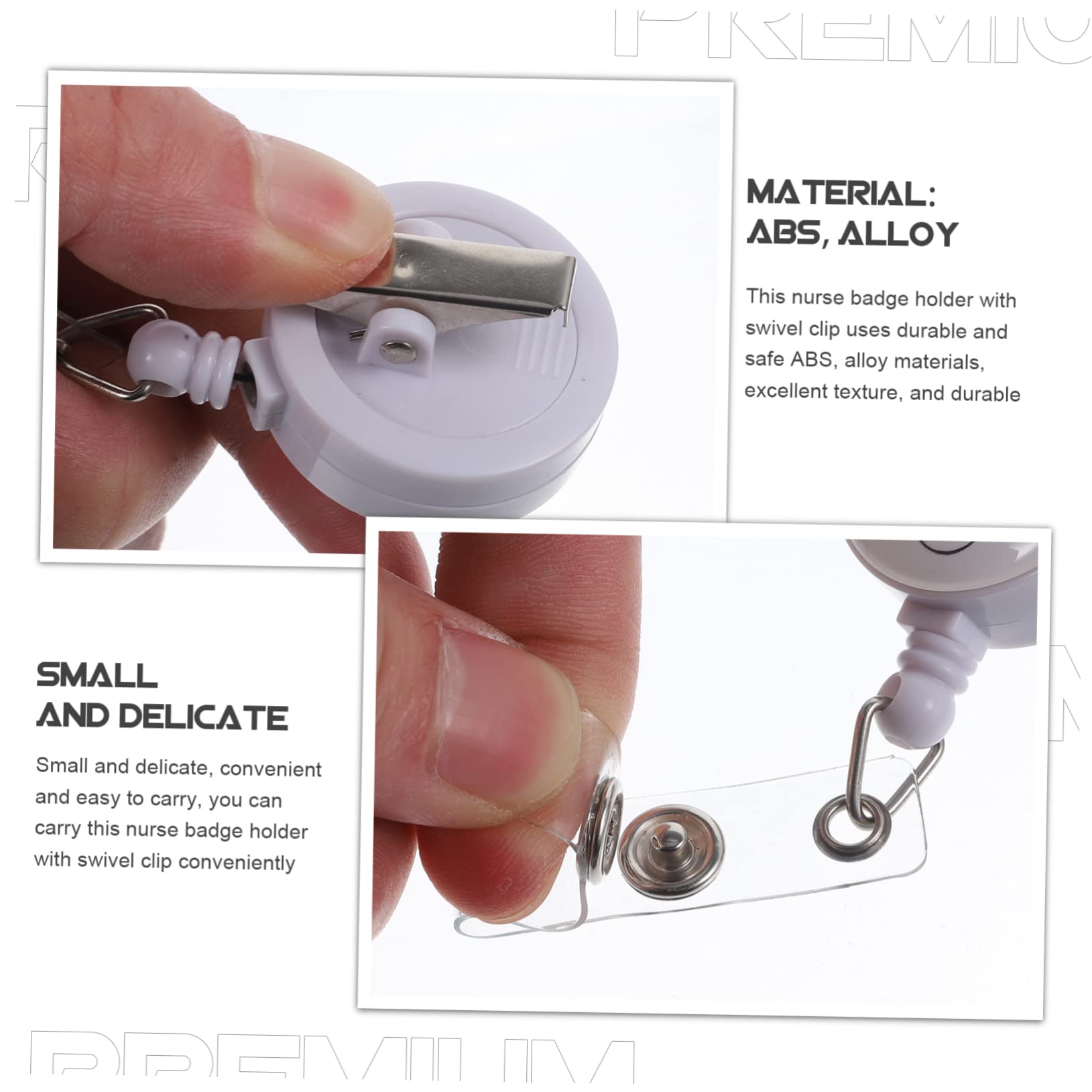 ARTIBETTER 4 Ensembles Clip Porte-badge Infirmière Clips De Bobine De Badge Étiquette De Clip De Nom Allaitement Porte-badge Avec Clip De Badge D'identification De Nom Alliage 4 Pièces * 4