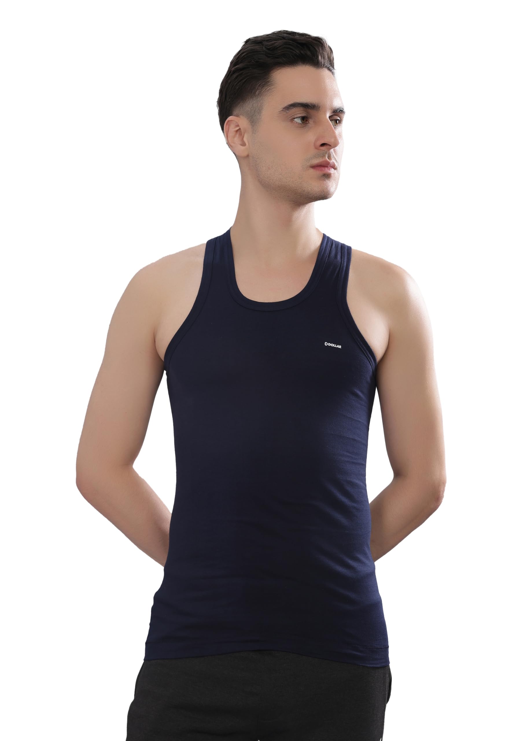 dollar bigboss Men's Solid Cotton Regular Vest (Colour May Vary)-picture-41