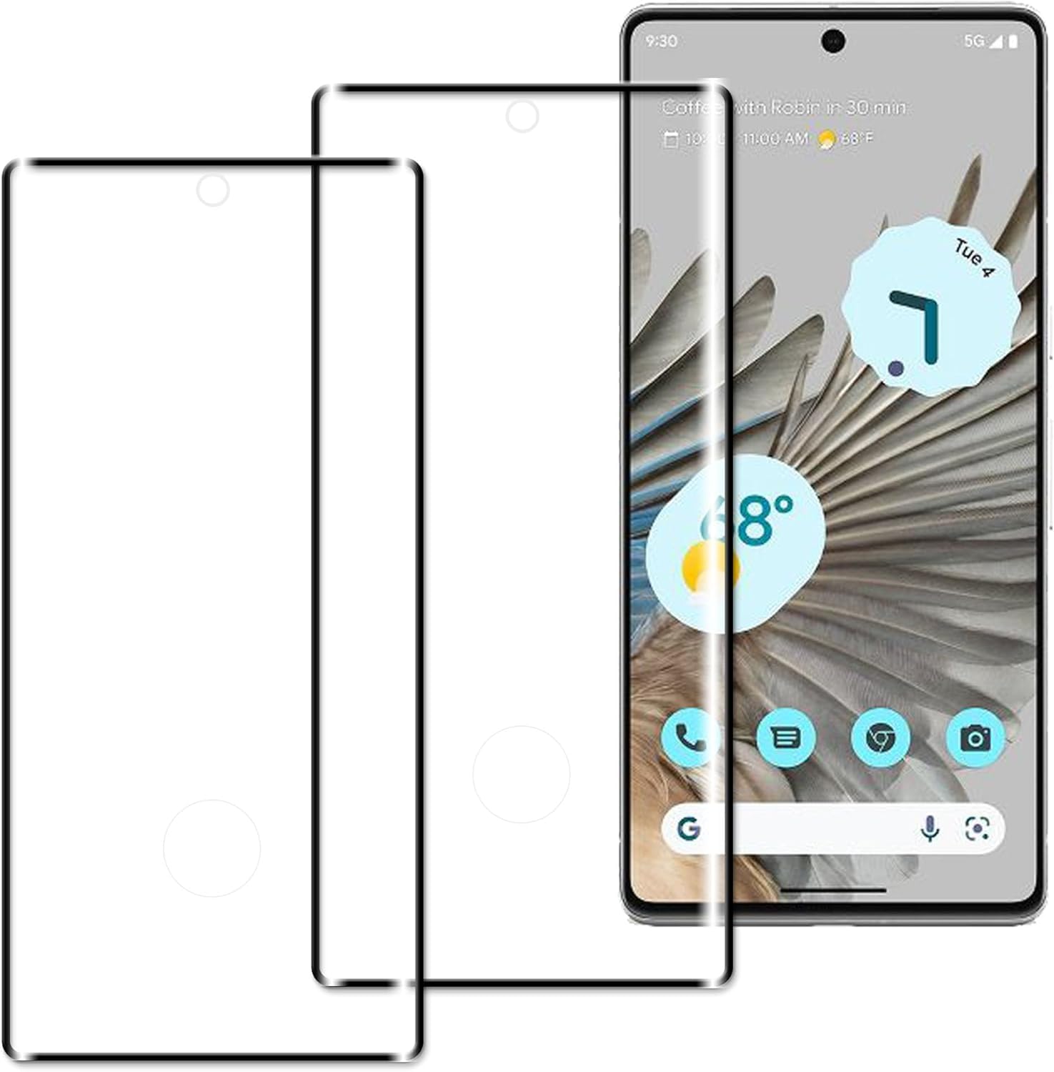 【2枚セット】KPNS 日本素材製 強化ガラス Google Pixel 7 Pro 用 ガラスフィルム カバー 保護フィルム