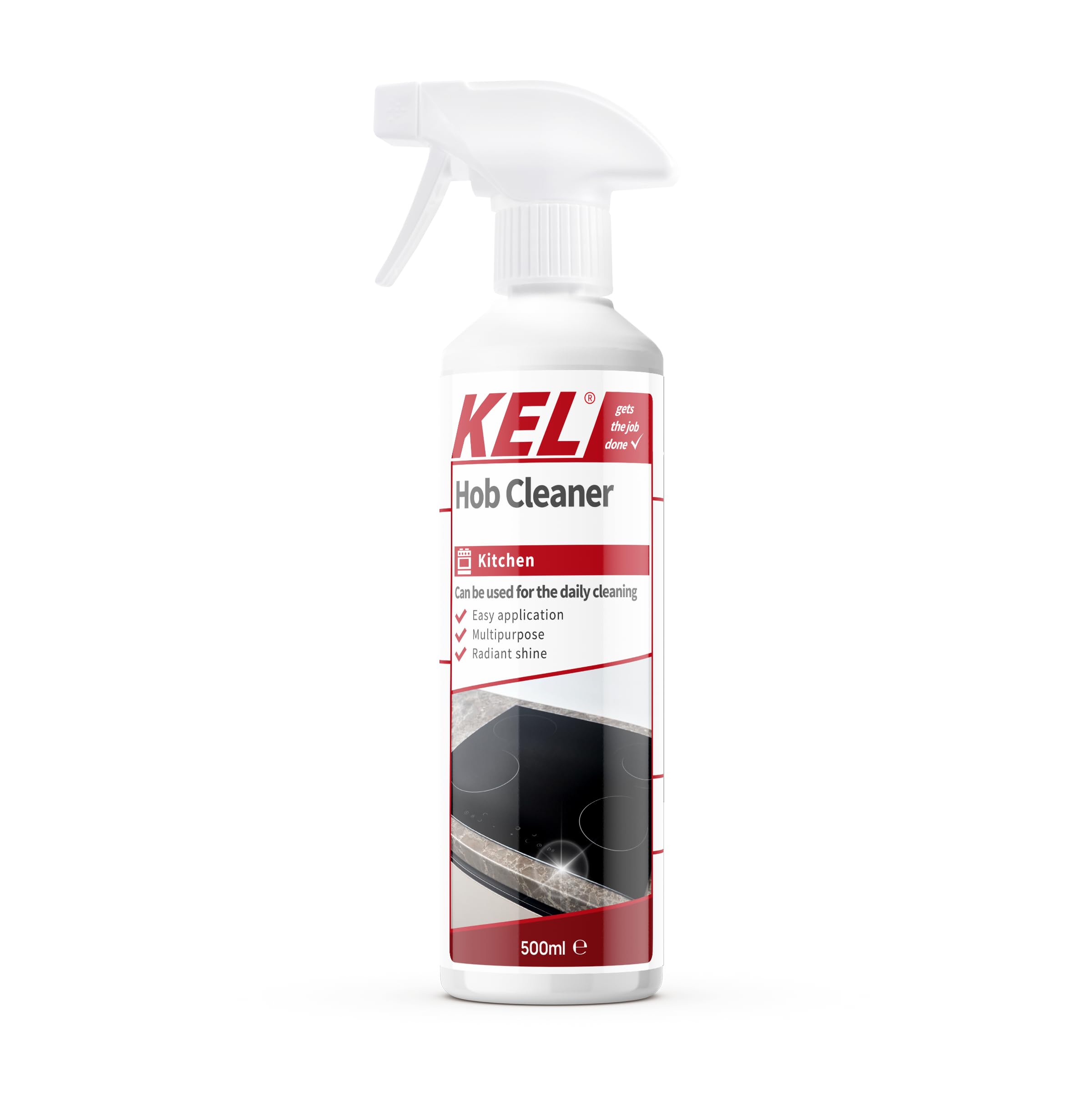 KEL - Hob Cleaner Spray, Grease Remover & Kitchen Cleaner Degreaser, Ceramic Hob Cleaner & Gas Hob Cleaner - 500ml