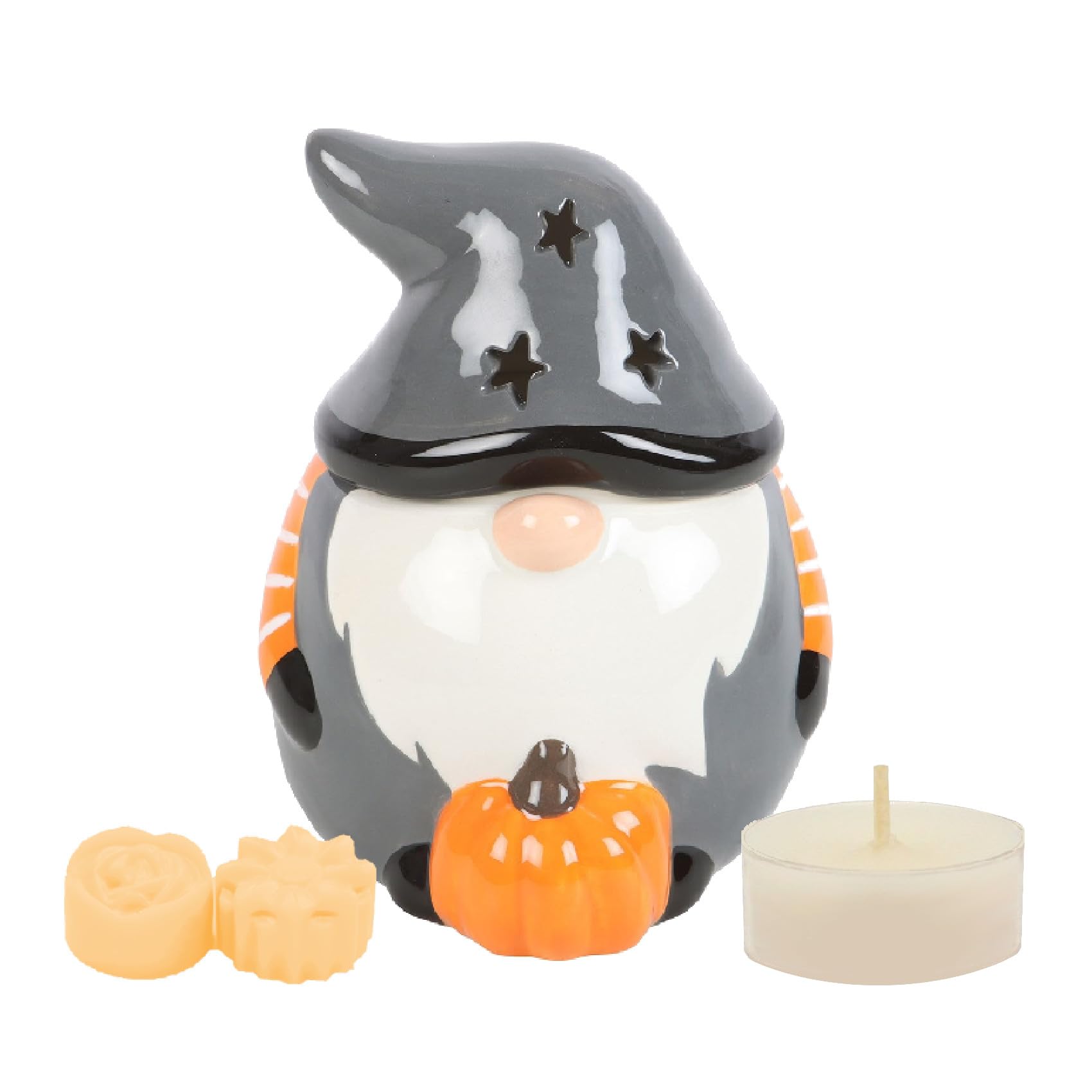 Grey & Orange Autumn Halloween Gonk Ceramic Oil Burner