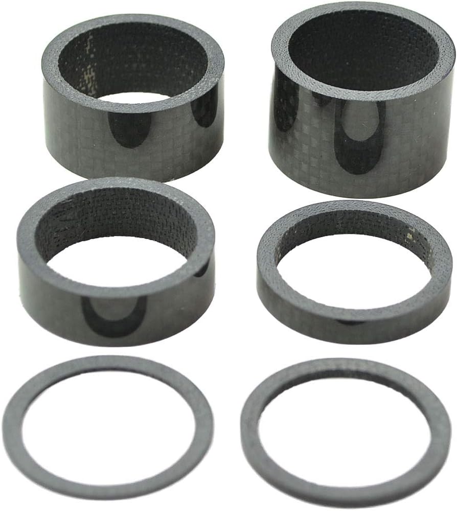 OMNI Racer 1" Worlds LIGHTEST Carbon Fiber Headset Spacer Set: 2,3,5,10,15,20mm Matte or Glossy
