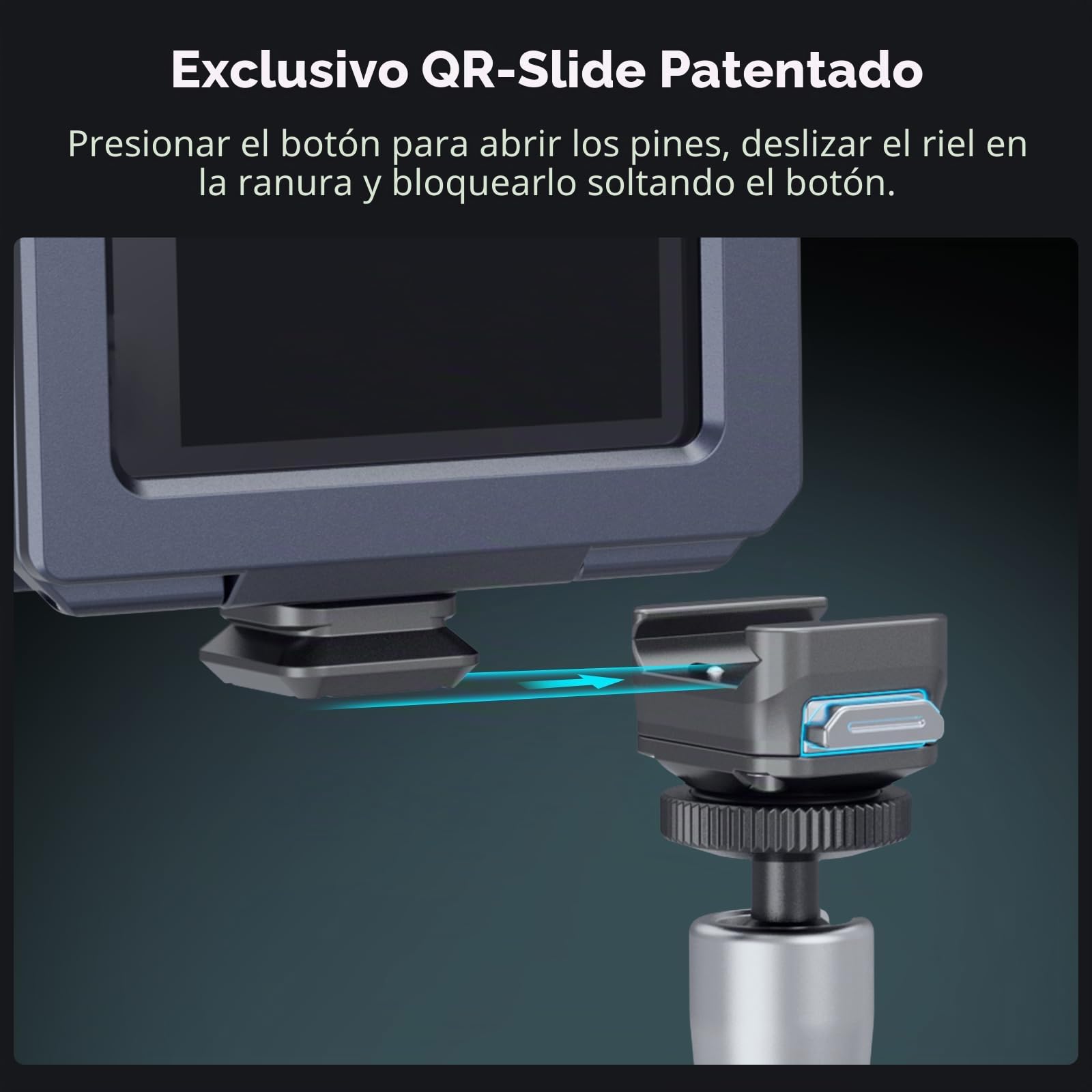 SMALLRIG HawkLock H21 Kit de Placa Montaje de Liberación Rápida, NATO Rail de Doble Dirección con Tornillo Antideflexión de 1/4"-20, Carga de hasta 5kg / 11lb para Cámaras, Monitores - 4491