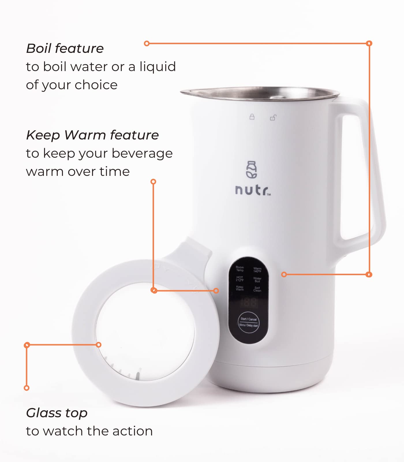 Buy NUTR Machine Automatic Nut Milk Maker, Homemade Almond, Oat