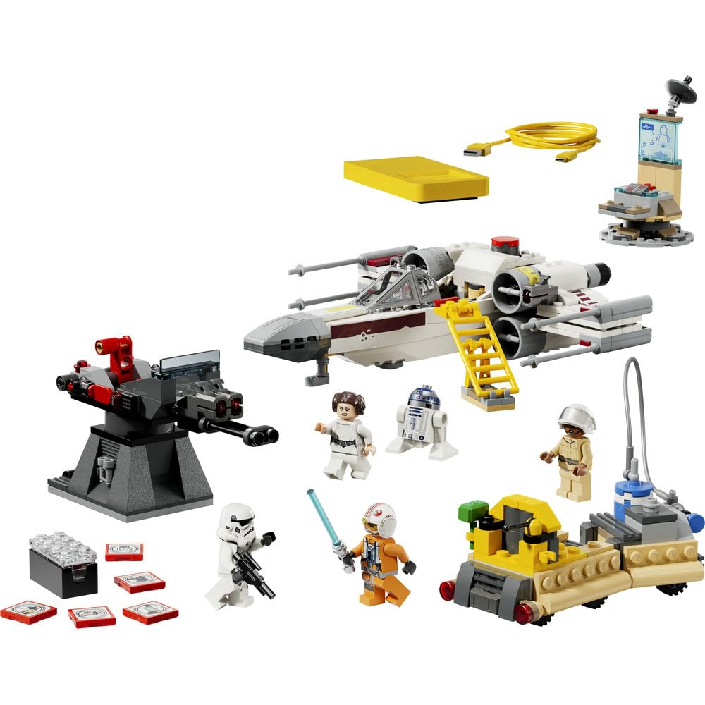 LEGO Star Wars SMART Play: X-Wing Czerwona Piątka Luke’a 75423 | Interaktywna zabawka dla dzieci 6+, seria SMART Play, prezent Star Wars, klocki dla chłopca i dziewczynki, 581 elementów
