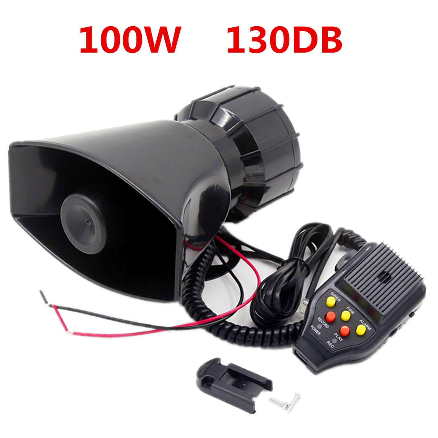 Bocina de coche Car Horn Bocina de megáfono para Amplificador de sonido de emergencia 130DB Sirena de policía Bocina para cualquier 12V Car Barco SUV ect