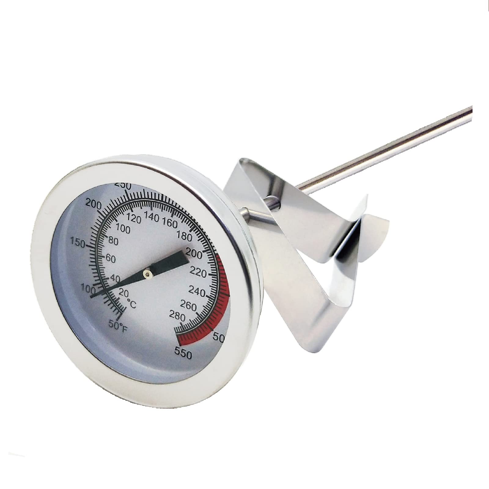 Kalttoy Oil Thermometer Deep Fry With Clip Candy Thermometer For Turkey Fryer Stainless